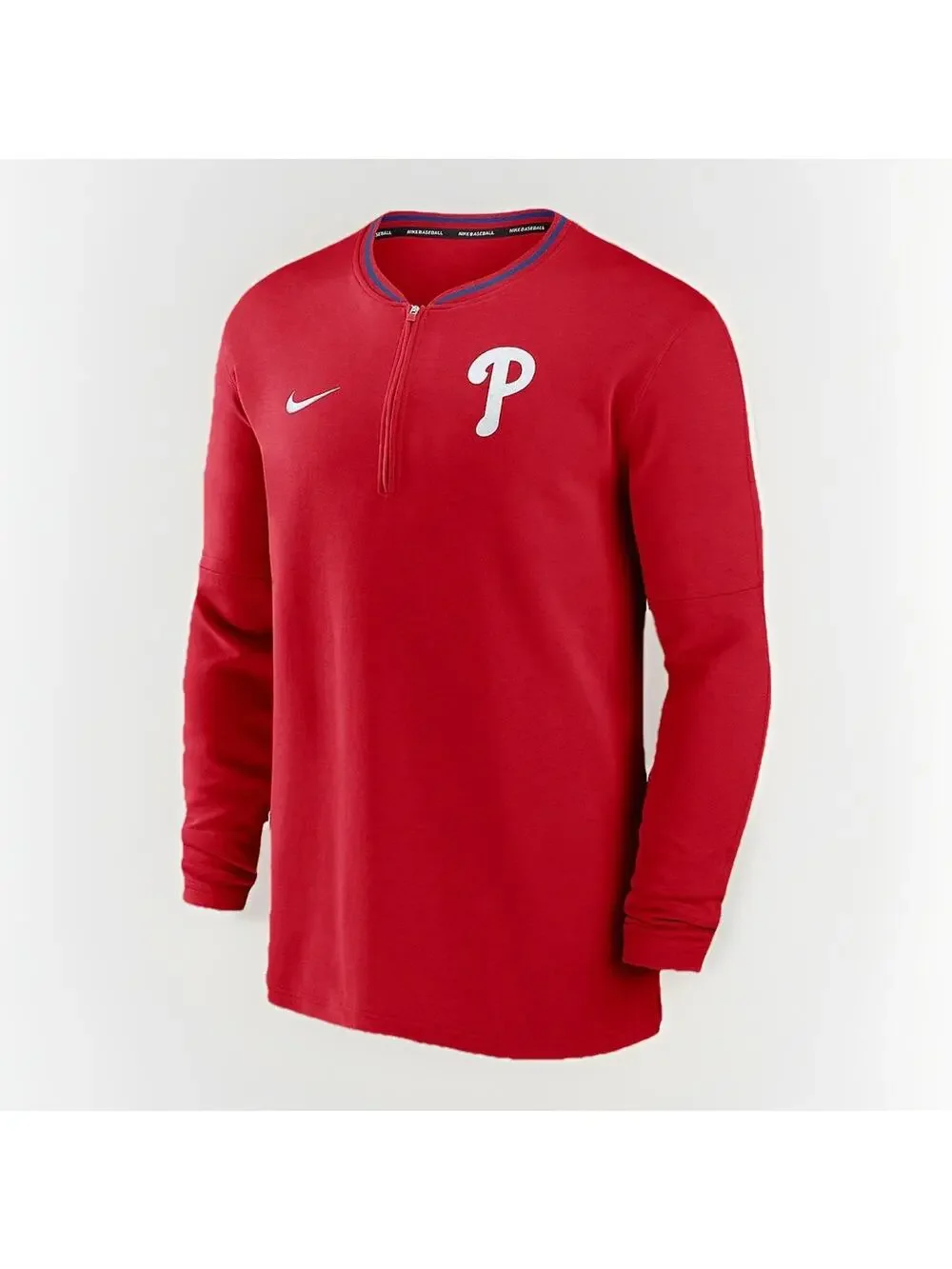 Philadelphia Phillies Nike Pullover Men's Size Large 1/4 Zip Red MLB Baseball